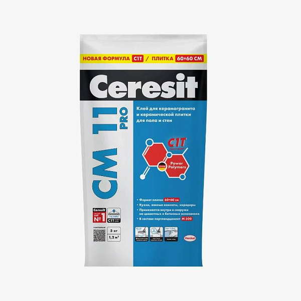 Клей для плитки Церезит CM 11 PRO C1Т 5 кг