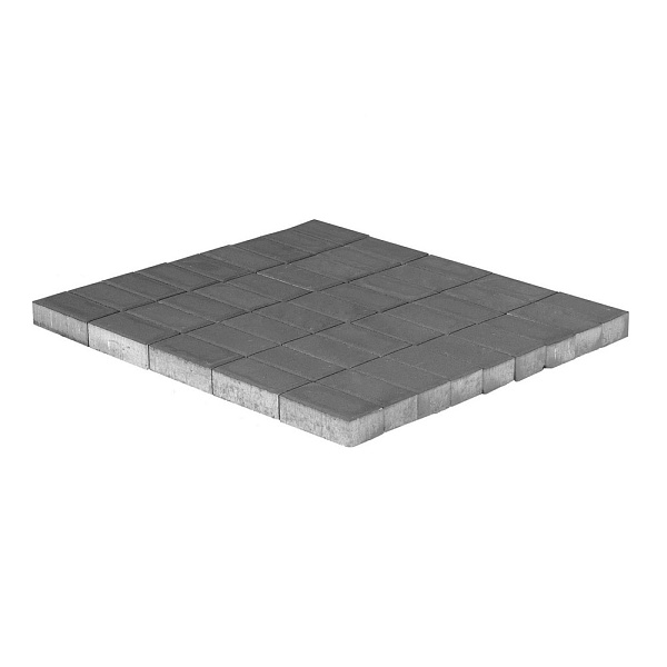 Тротуарная плитка BRAER Прямоугольник Серый 200х100 мм
