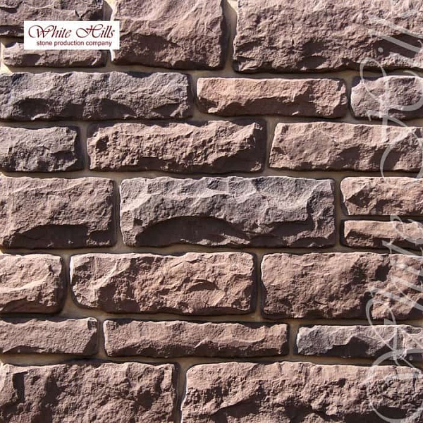 502-40 White Hills Облицовочный камень «Данвеган» (Dunvegan), темно-коричневый, плоскостной.