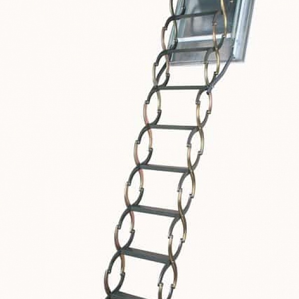 Чердачная лестница Fakro LSF ножничная металлическая огнестойкая 70x110x300 см