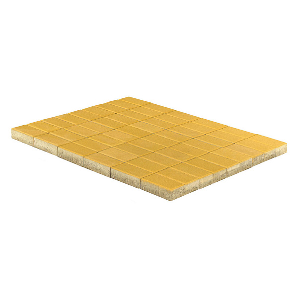 Тротуарная плитка BRAER Прямоугольник Желтый 200х100 мм
